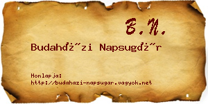 Budaházi Napsugár névjegykártya